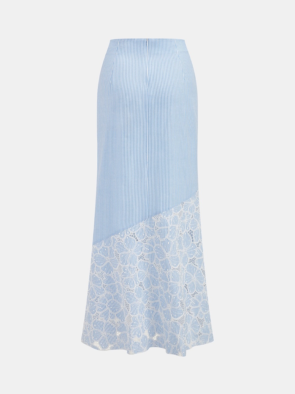 Commense SET Lace Panel Striped Top & Midi Skirt Set - Picture 12 of 16